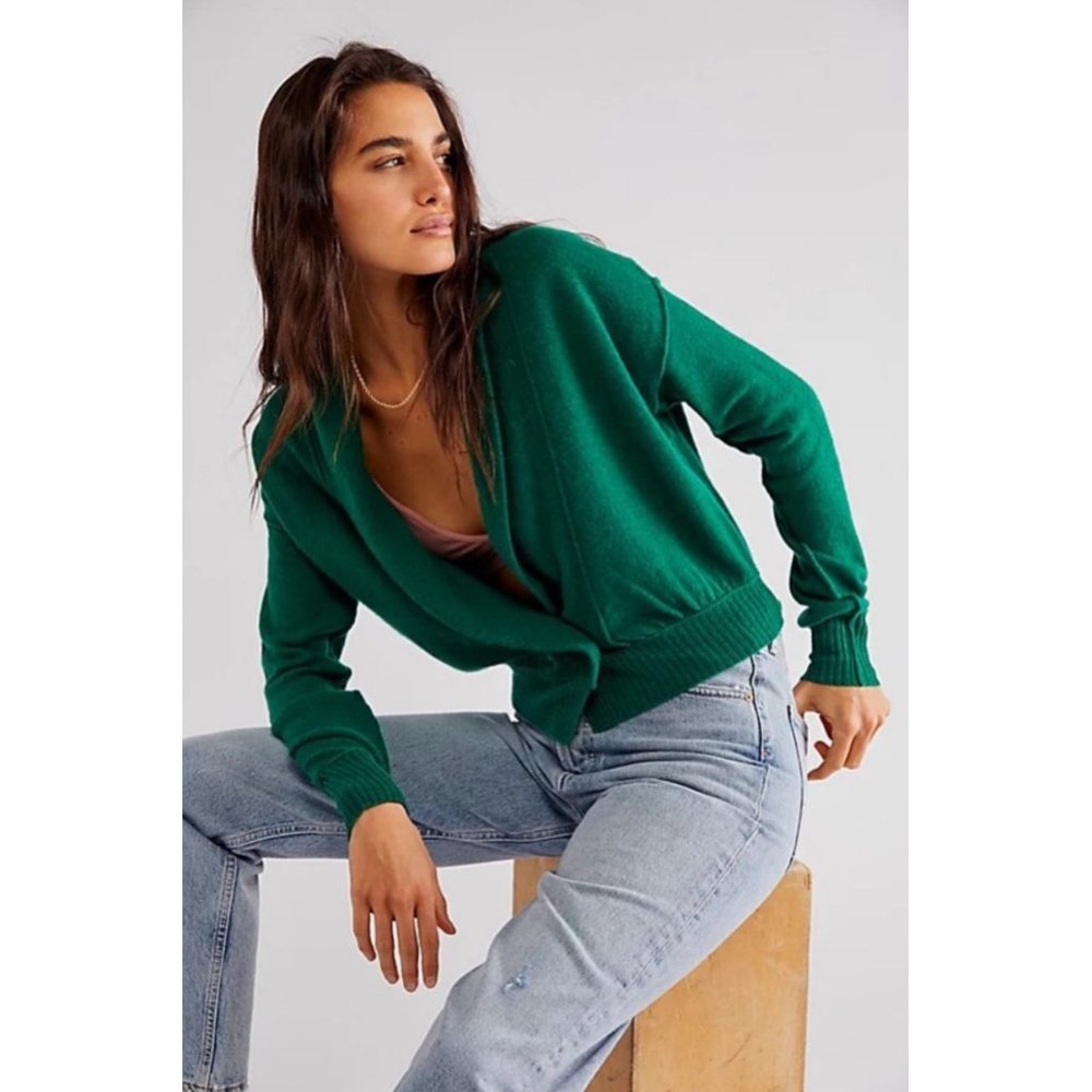 Free People James Cashmere Cardi (XS) in Ultra Marine